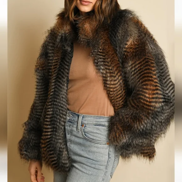 NWT ANTHRO | Hutch Faux Fur Bomber Jacket - Picture 6 of 13
